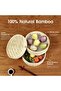 8inch steamer Bamboo Steamer Basket with Lid Dumpling Steamer Basket Chinese Steamer Basket Bamboo S - 3