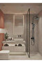 Shower Panel with Overhead Rain Shower & 5-Function Hand Shower –Adjustable Slider -130 cm Height - 7