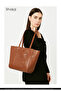 Taba Shk255 Large Size Faux Leather Hand, Arm and Shoulder Bag with Front Pocket and Zipper - 8