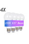 AC220V(175-265V) 20W E27 Base Cold White 4PCS LED Bulb E27 AC220V 3W 6W 9W 12W 15W 18W 20W Indoor Li