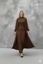 Women's Twill Thin Knitwear Cardigan Dress Double Set - 5