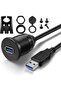 2m USB 3.0 Car Flush Mount Cable Dashboard Panel Waterproof Dash Mount Extension Cable Male to Femal - 8