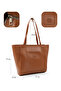 Taba Shk255 Large Size Faux Leather Hand, Arm and Shoulder Bag with Front Pocket and Zipper - 4