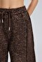Women’s Leopard Suede Fabric Elastic Waist Design Pants - 7
