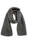 Hand Knitted Glittery Long Color Gradient Scarf Gray Fog - 3