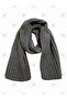 Hand Knitted Glittery Long Color Gradient Scarf Gray Fog