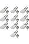 Heavy Duty Metal Shelf Support Pins with Sleeves, 10 pcs Shelf Pegs for Cabinets