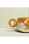 3D Embossed New Year 2026 or Letter Charm Handmade Ceramic Cookie Man Mug Cup - 5
