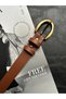 2-Pack Lust Classic Patterned Women's Antique Gold Buckle Belt Jacket Belt Dress Belt Trouser Belt - 2