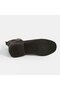 Women's Brown Leather Boots with Metal Buckle Detail - 4
