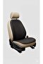 Car Seat Cover Cushion with Back Support Red Stitching Classe Elegance Front Double + Rear Seating Set - 2