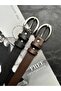 2-Pack Lust Classic Patterned Women's Silver Buckle Belt Jacket Belt Dress Belt Trouser Belt