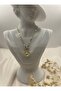Gold Color Sparkling Sun Figured Necklace – Elegant, Shiny and Modern Design - 5