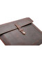 Handcrafted Genuine Leather Laptop Sleeve | 14-inch Velvet Lined Portfolio Case - 3