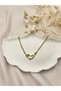 Gold Color Asymmetric Heart Necklace – Modern, Minimalist, and Timeless Elegance Design - 4