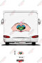 Caravan Sticker Coating with a Heart and Nature Landscape Design