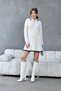 Women's Polo Neck Knit Detail Skirted Double Knitwear Set - 2