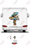 Illustrated Direction Sign Visual Caravan Sticker Covering