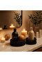 Black Metal Decorative Bowl Set Round Centerpiece Trays - 8