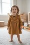 Ruffled Girl's Baby Knitwear Mustard Yellow Dress