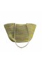 Large Size Picnic and Beach Bag Yellow-Black Straw Beach Bag Jute Bag Hand and Shoulder Bag - 3