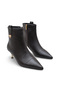 Women's Brown Leather 5 cm Heel Pointed Toe Stylish Ankle Boots – Elegant and Modern Combination Complement.