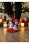 New Year's Special Set of 2 Holding Hands Socks – Snowman & Santa Claus New Year's Socks - 3