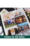 Photo Album 4x6 Inch, 300 Pockets, Black PU Leather with Slip-in Pockets - 2