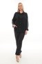 Plus Size (50-56) Shirt Collar Lace Striped Detail Long Sleeve Women's Blouse - 6