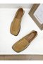 26K740 Rustic Genuine Leather Close Toe Flat Sole Loafer Shoes for Women - 4