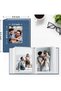 Small Photo Album 4x6 Slip-in Picture Album, 26 Pages, Holds 52 Photos, Linen Cover (Blue) - 2