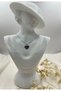 Silver Color Star Stone Heart Necklace – Elegant, Modern and Stylish Design Everyday Wear Necklace