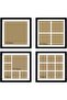 Photo Frame Collage, 4-Piece Black Square Multi Picture Frames - 4