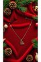 New Year Themed Zircon Stone Steel Necklace (with Gift Box)