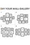 10-Pack Collage Picture Frames - Gallery Wall Frame Set (Black, Glass, Multi Sizes) - 6