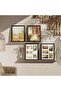 Photo Frame Collage 5-Photo 4x6 Rustic Wood Frame, Wall or Tabletop (Black) - 4