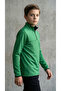 Kids – Half Zip Scuba Sweat |   Green (Slim Fit Half-Zip Scuba Fabric Green Children's Sweatshirt) - 3