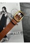 2-Pack Liaison Quadrilateral Pattern Women's Antique Gold Buckle Belt Coat Belt Dress Belt Trouser Belt - 2