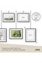 Exhibit Picture Frame Gallery Set Adjustable Collage Display for 5 Photos, Black - 5