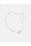 Girls White Embellished Necklace Set (3 Piece)
