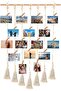 Hanging Photo Display Macrame Wall Hanging with 30 Clips - Boho Photo Display