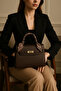 Premium Lock Cover Embossed Handbag with Shawl Detail - New Classic Model - 3