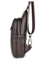Men's Brown Double Handle Cross Shoulder Bag Body Bag Daily Bag - 4
