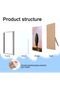 Set of 3 White 5x7 Glass Picture Frames for Wall & Table Display - 3