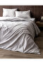 Aurelie King Size 100% Cotton Ranforce Printed Bed Sheet Li Duvet Cover Set - Gray - 5