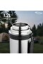 Thermo Stainless Steel Water Bottle, 1.2L, Hot & Cold Insulation, Silver - 3