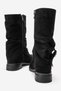 Black Modern Buckle Detailed Suede Women's Bottie - 4