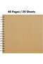 7x7 Inch DIY Scrapbook Album, Hardcover Kraft Paper Photo Memory Book with 20 Sheets - 5