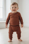 Gots Certified 100% Cotton Organic Baby 2-Piece Set Long Sleeve Bottom Top 2-Piece Set Newborn-3 Years