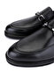 Men's Genuine Leather Black Leather Loafer Shoes - 3
